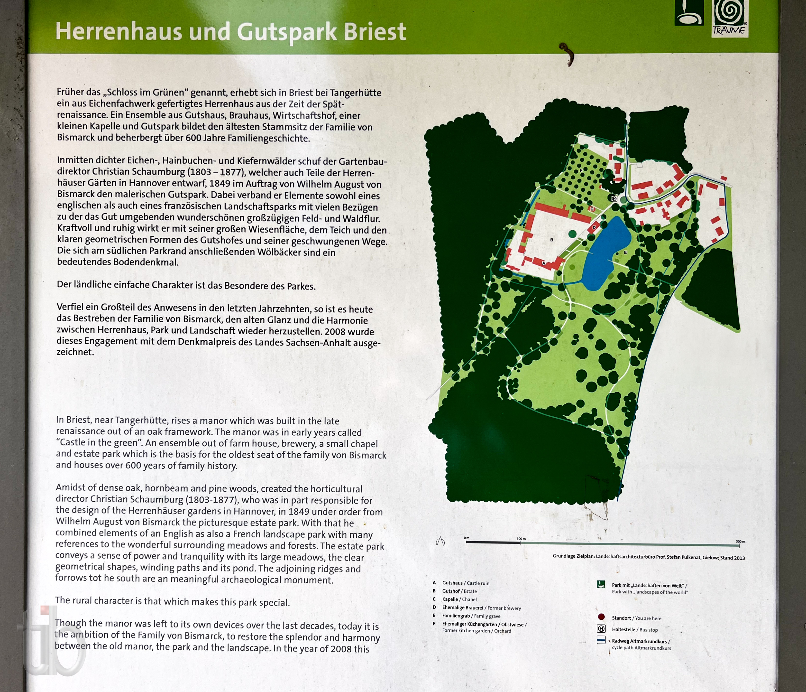 Schautafel in Briest